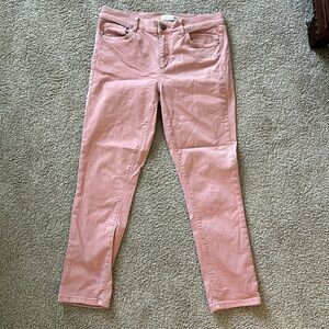 LOFT “Skinny Crop” jeans, dusty rose pink color. Size 28 / size 6.